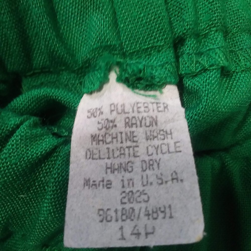 Vintage 80s Green/Blue Skirt Suit - Picture 12 of 13